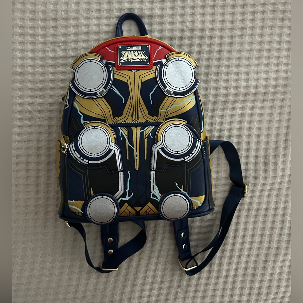 Disney Loungefly Marvel Thor Love and Thunder Glow in the Dark Mini Backpack NWT - Picture 2 of 8